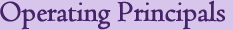 Operating Principles